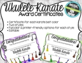 Ukulele Karate Certificates (Recorder Karate Dojo inspired)