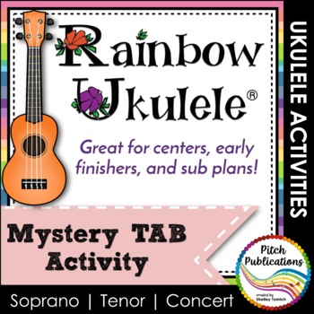 Preview of Ukulele Mystery TAB Activity | Printable & Digital | Reading & Playing Practice