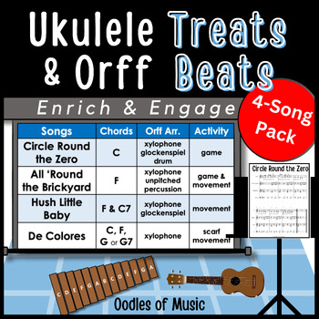 Preview of Ukulele Orff 4-Song Pack for Method Enrichment | Ensembles With Movement & Games