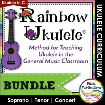 Preview of Ukulele Program - Rainbow Ukulele {BUNDLE} - Lessons, Presentation, Student Book