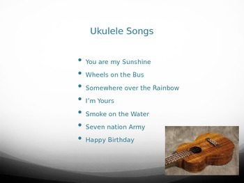 Preview of Ukulele Songs for Beginners