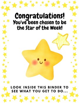 Preview of Ukulele: Star of the week/star student binder with parent directions, journal