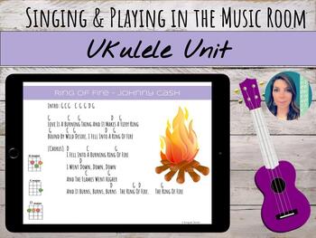 Preview of Ukulele Unit: Songs, Chords, Tab, Assessment, Theory, Rubrics, and more!