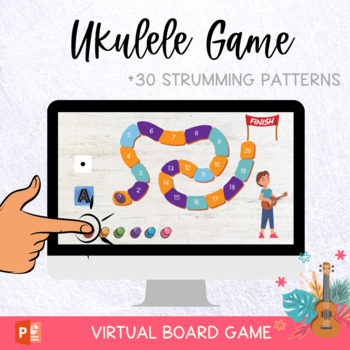 Preview of Ukulele Virtual Board Game - Strumming Patterns
