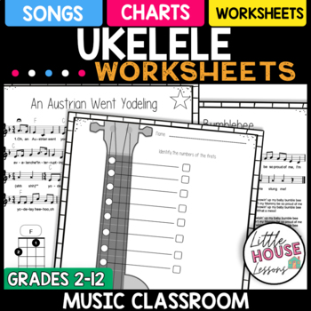 Preview of Ukulele Worksheets for Elementary Music