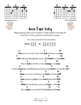 Preview of Ukulele (Left Hand) library song for the book fair preview with chord charts