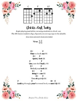 Preview of Ukulele (Right Hand) library song for check out time with chord charts