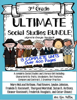 Preview of 3rd Social Studies Bundle