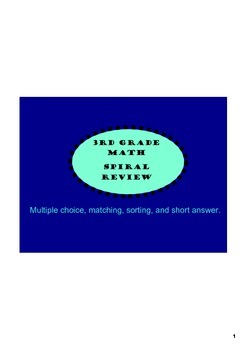 Preview of Ultimate 3rd grade math review sample pack