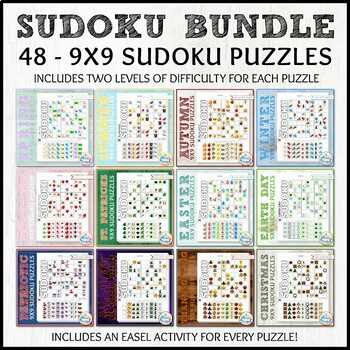 Preview of Ultimate 9x9 Sudoku Bundle | Logic Puzzles | Critical Thinking Activities