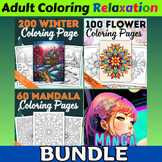 Ultimate Adult Coloring Relaxation BUNDLE: Manga, Mandala,