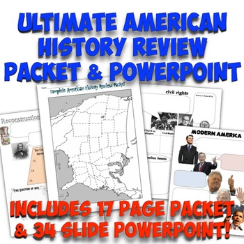 Preview of Ultimate American History Review Packet and Notes