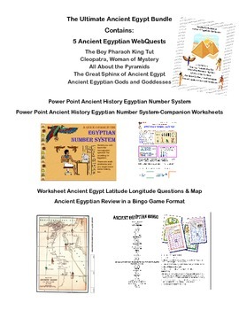 Preview of Ancient Egypt Ultimate Bundle-Power Point, Webquests, Worksheets, and Game