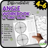 Angle Worksheets Workbook for 4 to 6th grade