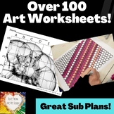 Art Worksheets Huge Bundle for Middle and High School - Ov