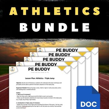 Preview of Complete Athletics Track & Field Resource Bundle | 1 Unit Plan & 9 Lesson Plans!