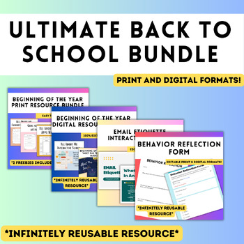 Preview of Ultimate Back To School Bundle | Middle School & High School