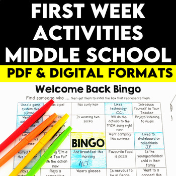 Preview of First Day Activities Middle School | Back to School Middle School | Escape Room