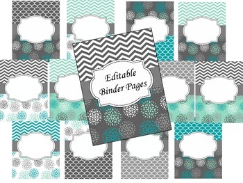 Preview of Ultimate Binder: Turquoise and Gray Theme