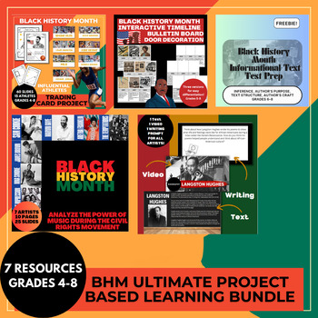 Preview of Ultimate Black History Month Bundle Project Based Learning Digital Resources 4-8