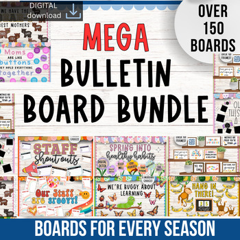 Preview of Back to school bulletin board kit - Whole year bulletin bundle kit
