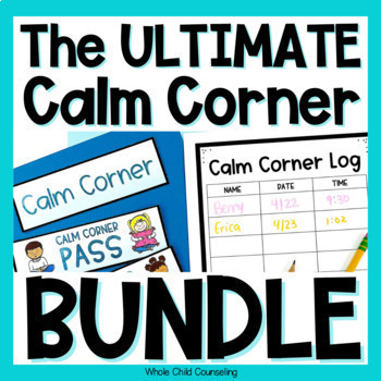 Preview of Ultimate Calm Down Corner Peace Kit Classroom SEL Tools and Coping Skills BUNDLE