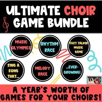 Preview of Choir Game & Music Activity Bundle for Middle School & High School Music Classes