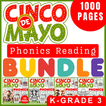 Preview of Ultimate Cinco de Mayo Phonics Reading Comprehension Passages for K-3 Bundle