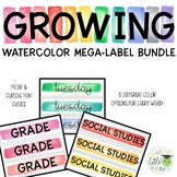 Ultimate Classroom Label Bundle | Watercolor Classroom Dec