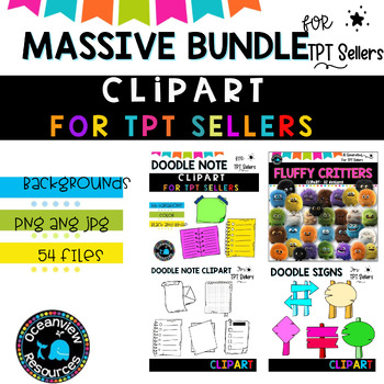 Preview of Ultimate Clipart Bundle: 54 Creative Products for TPT Sellers