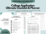 Ultimate College Application Planner and Checklist | Print