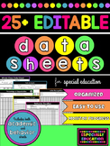 Editable Data Collection Sheets for Special Education IEP Goals