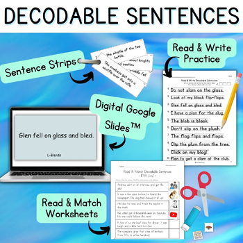 Preview of Huge Decodable Sentences Bundle (Science of Reading Aligned!)