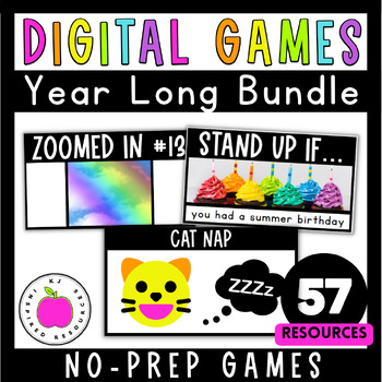 Preview of Digital Games Year Long Bundle / Ice Breaker and Team Building Activities