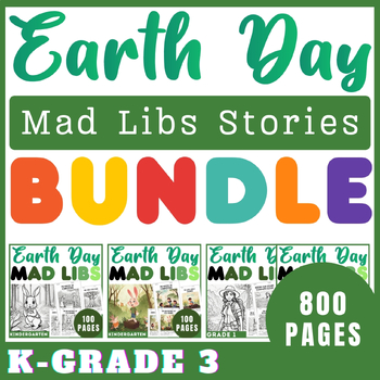 Preview of Ultimate Earth Day Grammar-Focused Mad Libs Short Stories for K-Grade Bundle