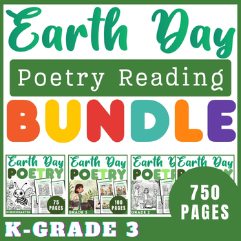 Preview of Ultimate Earth Day Poetry Reading Comprehension Question for K-Grade 3 Bundle