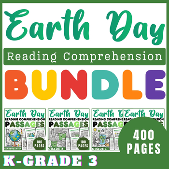 Preview of Ultimate Earth Day Reading Comprehension Passages with Question K-Grade 3 Bundle