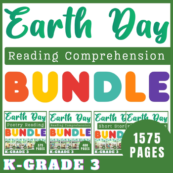 Preview of Ultimate Earth Day Reading Comprehension with Questions for K-Grade 3 Bundle