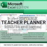 Ultimate Editable Teacher Planner 2024 to 2026 | Microsoft Excel