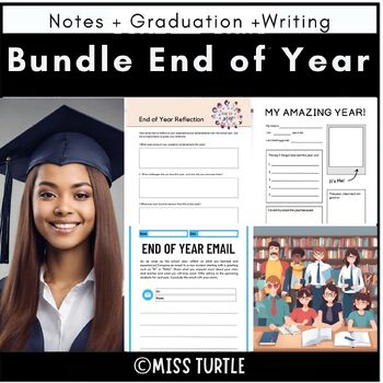Preview of Ultimate End of Year Bundle: Reflection Forms, Encouragement Notes,  Graduation