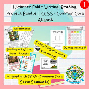 Preview of Ultimate Fable Writing, Reading, Project Bundle |  CCSS - Common Core Aligned