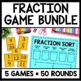 Ultimate Fraction Game Bundle, Math Centers, Montessori, 5