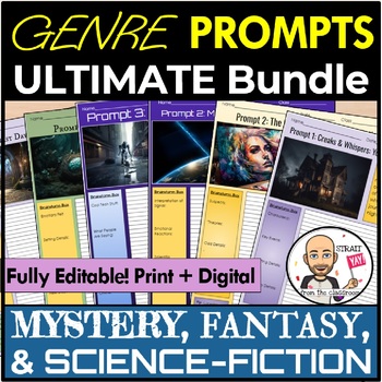 Preview of Creative Writing Prompts Mega Bundle: Sci-Fi, Mystery, Fantasy Writing Prompts