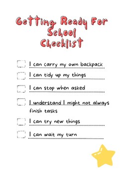 Preview of Ultimate Getting Ready for School Checklist - A Must-Have Resource for Teachers