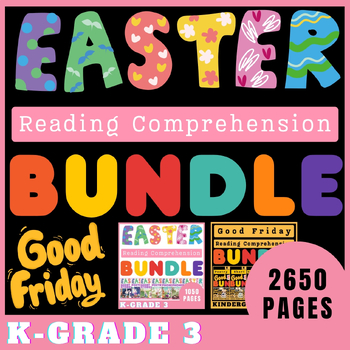 Preview of Ultimate Good Friday with Easter Reading Comprehension Passage Bundle K-3 Bundle