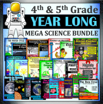 Preview of Year Long (Growing) Science Bundle Grades 4-5 - Mega Bundle