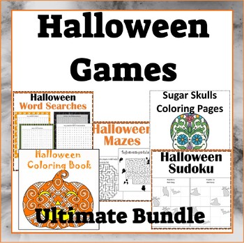 Preview of Ultimate Halloween Printable Games Set BUNDLE