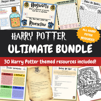 Ultimate Harry Potter Theme Bundle | No prep Coloring bundle | Coloring ...