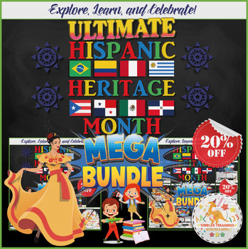 Preview of Ultimate Hispanic Heritage Month Mega Bundle|Explore,Learn,Color and Celebrate!