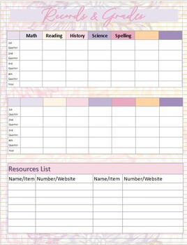 Preview of Ultimate Homeschool Planner in purple